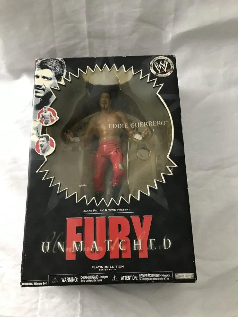WWE Eddie Guerrero Unmatched Fury Platinum Figure + WWE Hologram Photo Lot Read